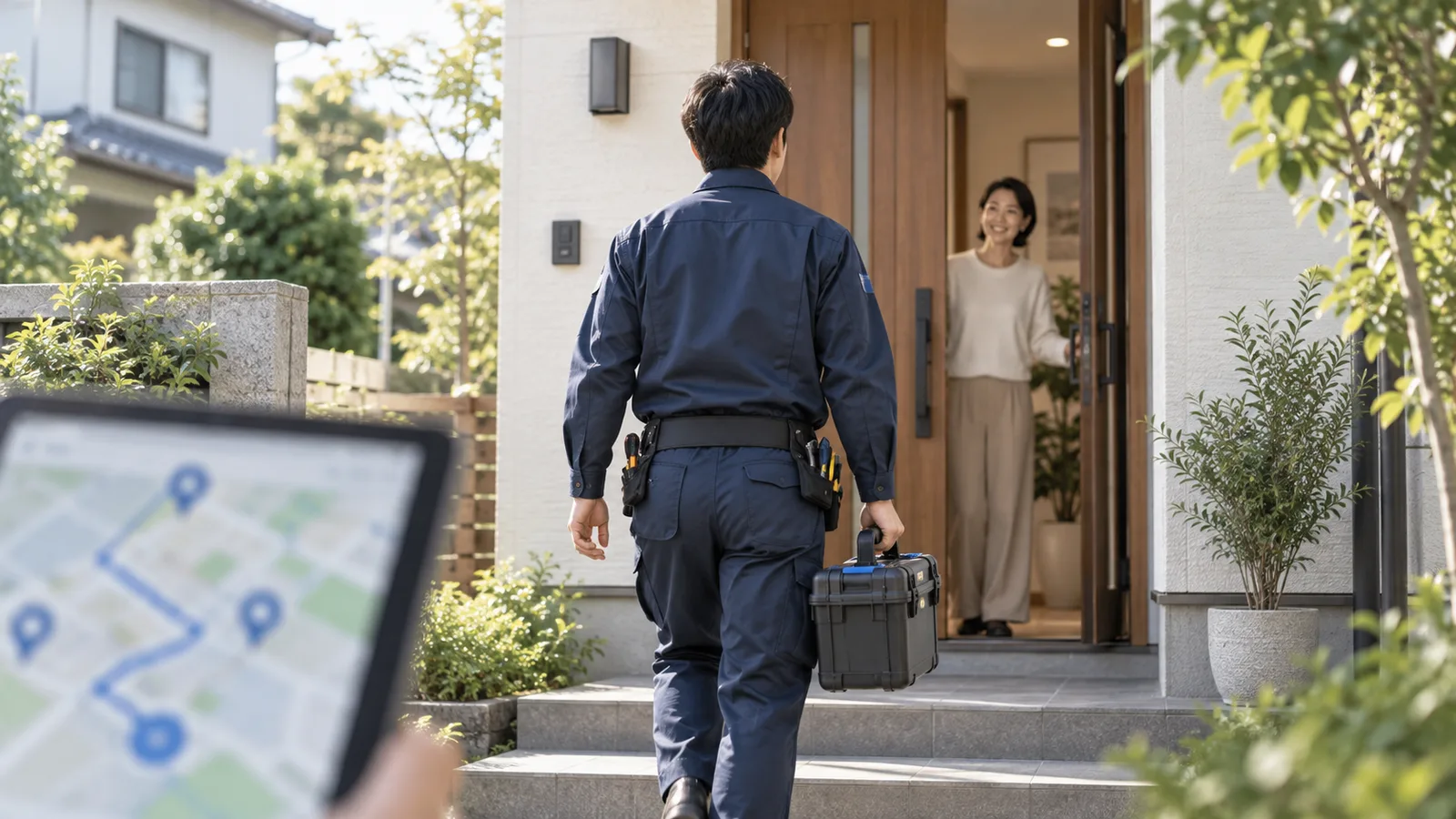 集客から、現場品質まで。を表現した編集イメージ（AI生成）